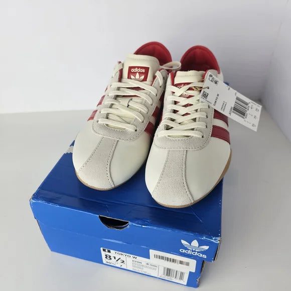 NWT Adidas Tokyo -Off White/Better Scarlet/Gum - Women's Sneakers - Size 8.5